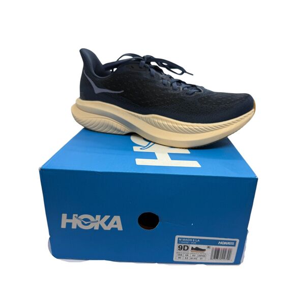 HOKA Mach 6 Men’s Size 9 Navy Cream Running Shoes NEW IN BOX Lightweight Trainer main image 5